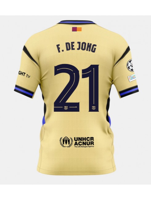 Barcelona Frenkie de Jong #21 Replika Borta Kläder 2025-26 Kortärmad Barcelona Frenkie de Jong #21 Replika Borta Kläder 2025-26 Kortärmad